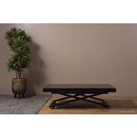 Стол-трансформер Levmar Shift V27/S53 (стекло черный/опоры черные)