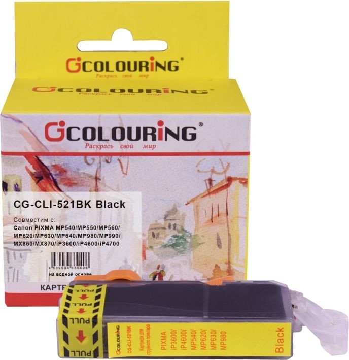 

Картридж Colouring CG-CLI-521BK (аналог Canon CLI-521BK)