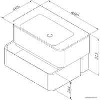  AM.PM Тумба под умывальник Sensation [M30FHX0802WG]