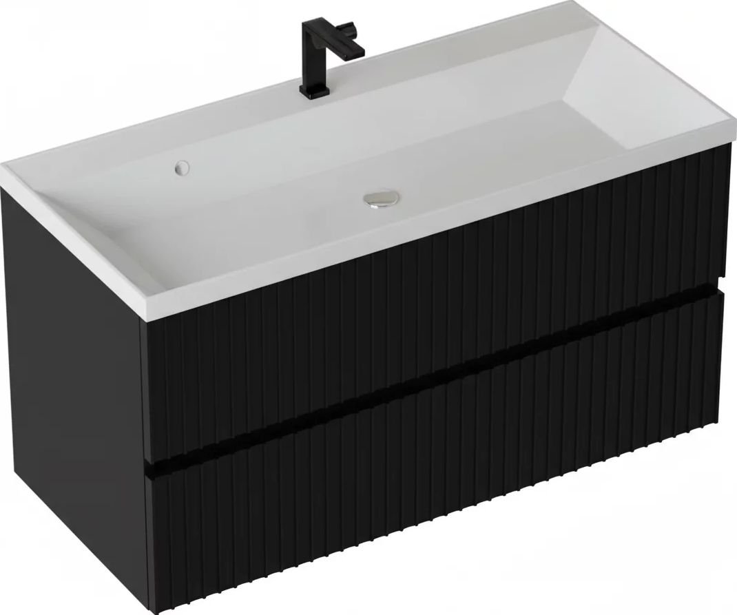 

Vela Тумба под умывальник Vela Волна 100П под Classica (черный мат) черный гола TU2279