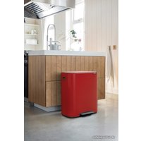 Мусорное ведро Brabantia Bo Pedal Bin 60 л (пламенно-красный)