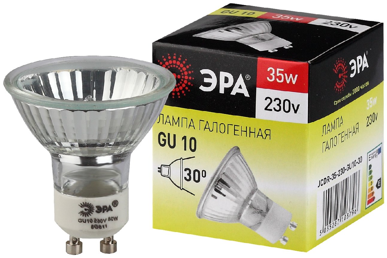 

Галогенная лампа ЭРА GU10-JCDR (MR16)-35W-230V C0027385