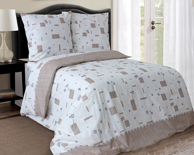 

Евро комплект постельного белья Блакiт Бязь Евро 70х70 487501 41261 (евро)