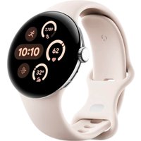 Умные часы Google Pixel Watch 3 41 мм (полированное серебро/фарфор, спортивный силиконовый ремешок)