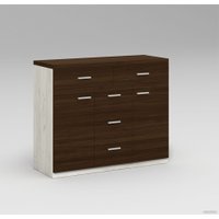 Комод Миркомодоф Милтон 13 (дуб крафт белый/орех темный)