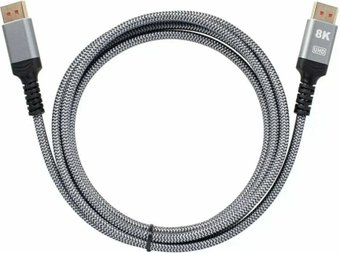 Кабель AOPEN ACG630-2 DisplayPort - DisplayPort (2 м, серый/черный)