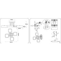 Припотолочная люстра Ambrella light FL516341/4 WH/GD (белый/золото)