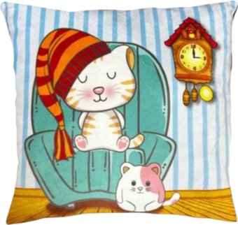 Декоративная подушка Мальвина Сладкая парочка Коты в кресле 30.125.1