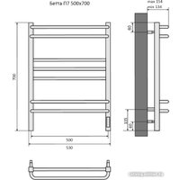 Полотенцесушитель Aquatek Бетта П7 500x700 (Quick Touch)