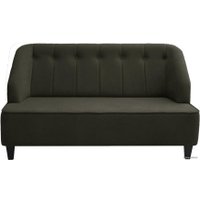 Диван Brioli Дино П двухместный (микровелюр, В17 темно-серый)