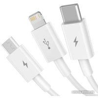 Кабель Baseus Superior Series Fast Charging USB Type-A - USB Type-C/microUSB/Lightning (1 м, белый)