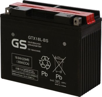 

Мотоциклетный аккумулятор GS Yuasa GTX18L-BS (18 А·ч)