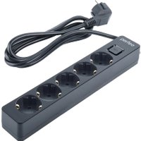 Сетевой фильтр Perfeo Real Stream PF_E1509 (5 м, черный)