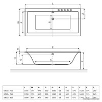 Ванна Excellent Pryzmat Slim 170x75 [WAEX.PRY17WHS]