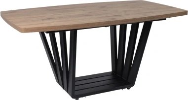 

Кухонный стол Listvig Kameron раздвижной 160-205x90 (дуб веллингтон/черный)