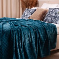 Плед Casa Conforte Aspen 150x200 6155356 (бирюзовый)