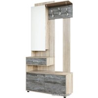 Стенка SV-Мебель Визит-1 К с зеркалом (дуб сонома/сосна джексон)