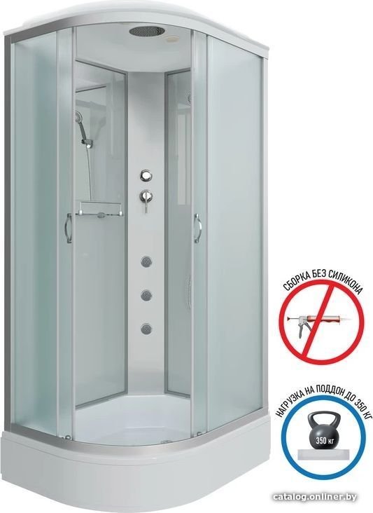 Душевая кабина Niagara NG-33084-14RG 100x80 (матовое стекло)