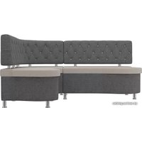 Угловой диван Лига диванов Вегас 105185 (левый, бежевый/серый)