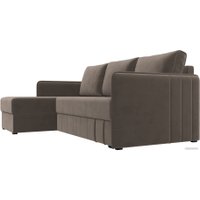 Угловой диван Лига диванов Слим левый (велюр коричневый)