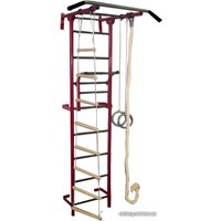 Детский спортивный комплекс Крепыш Г-образный пристенный-1 (бордовый)