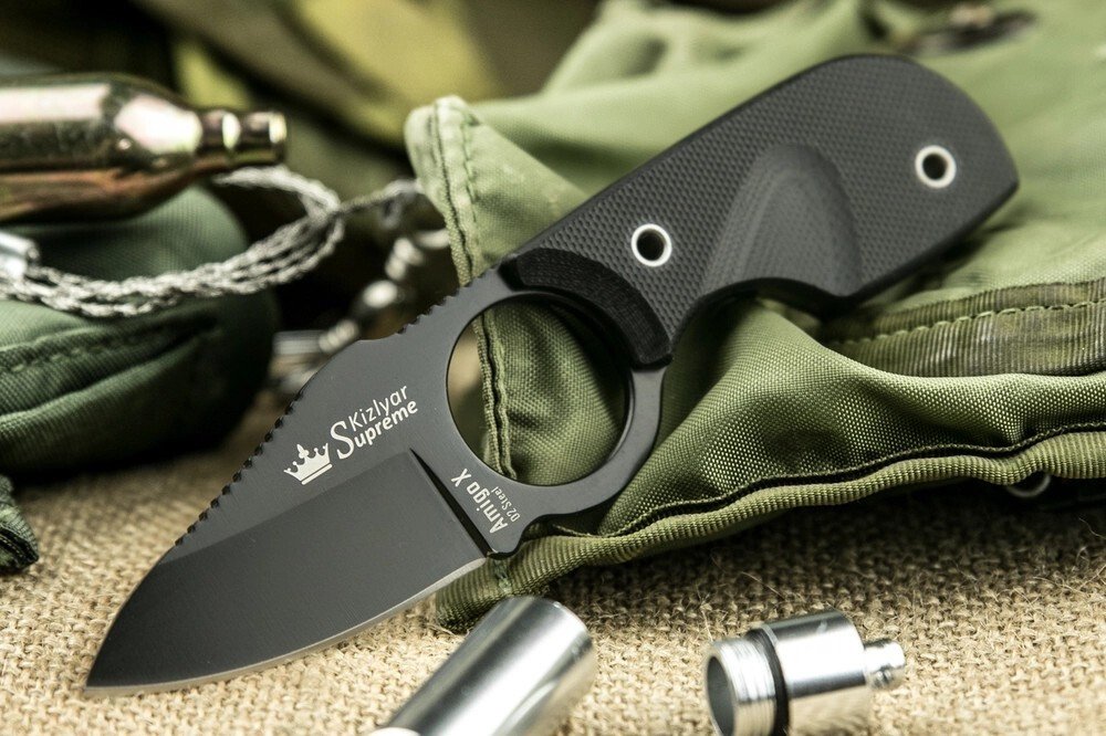 Нож Kizlyar Supreme Amigo X D2 Black Titanium