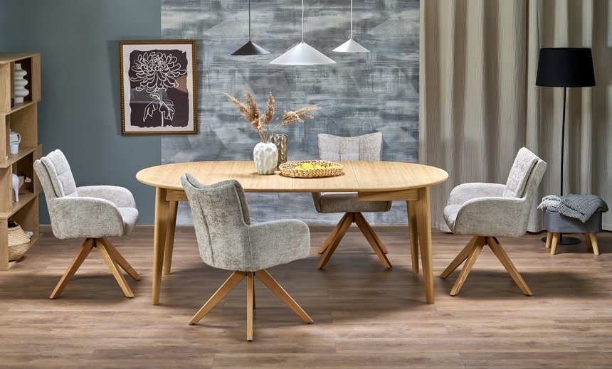 Кухонный стол Halmar Magnus 120-200/120 (дуб натуральный)