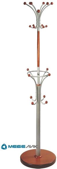 

Вешалка для одежды Мебелик Д 2 (металлик/средне-коричневый)