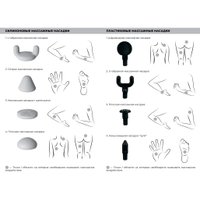 Перкуссионный массажер Miru BM-18 (8 насадок, серый) в Бресте