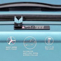 Чемодан-спиннер Verage Freeland 20062-M+ 68 см (серебристо-голубой)