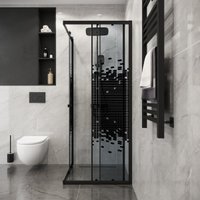 Душевой уголок Niagara Eco NG-1008-14QBLACK 80x80x190 (черный/стекло мозаика)