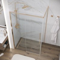 Душевой уголок Grossman Galaxy 100x90x195 120.K33.01.1090.32.00 (золото сатин/прозрачное стекло)