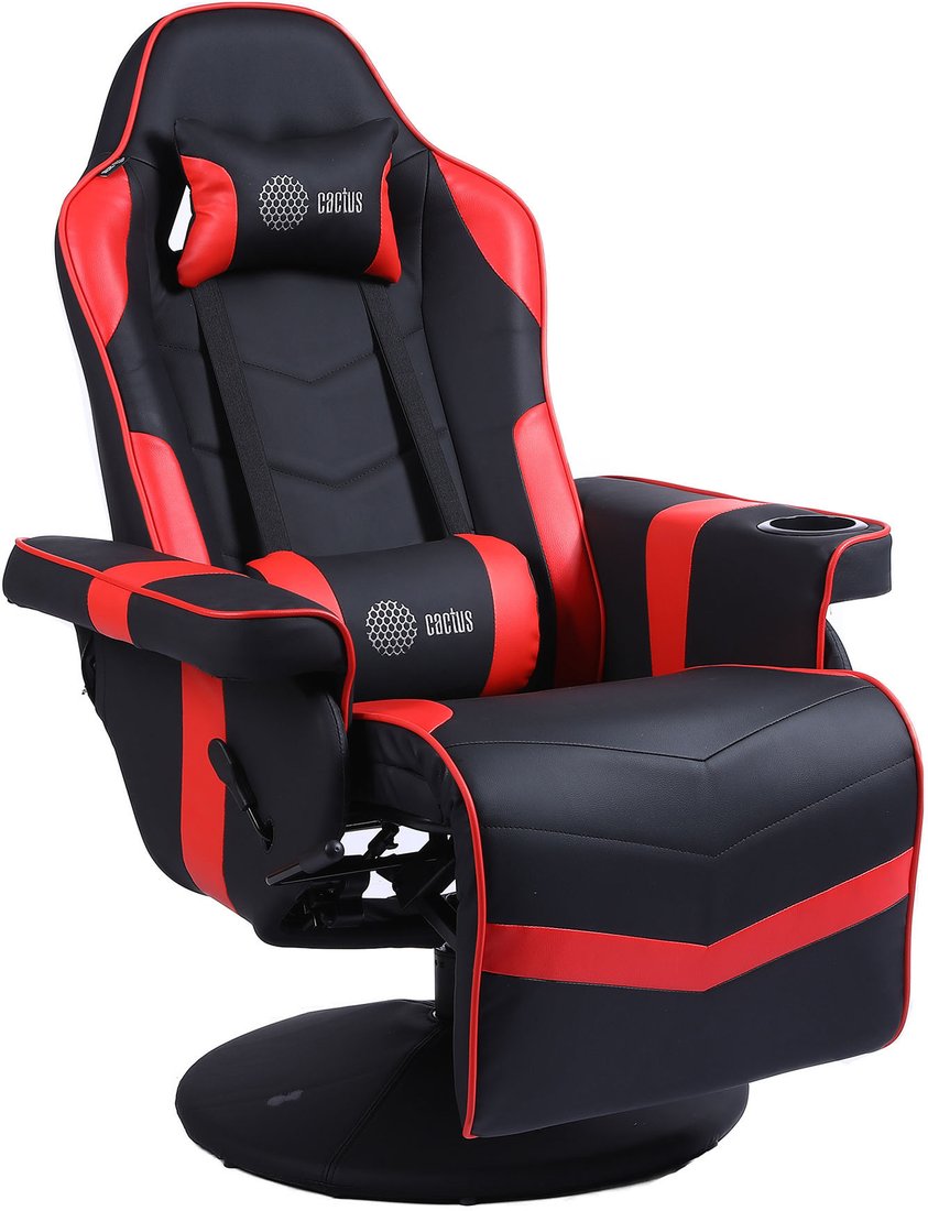 

Игровое (геймерское) кресло CACTUS CS-CHR-GS200BLR (черный/красный)