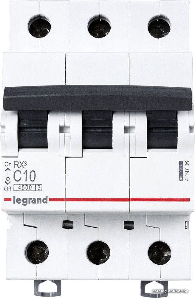 Выключатель автоматический Legrand RX3 3P C 10A 4.5кА 3M 419706
