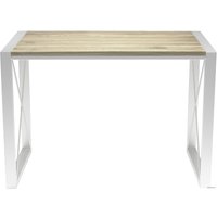 Кухонный стол Buro7 Лофт 110 (классика, дуб беленый/белый)