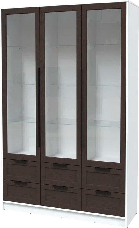 

Шкаф-витрина Интерлиния Концепт Тренд КТ-ШВ3 (белый платинум/дуб английский)