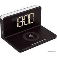 Настольные часы с беспроводной зарядкой Max M-010 (черный)