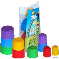 Пирамидка Полесье Занимательная пирамидка 2 (10 элементов, в пакете)