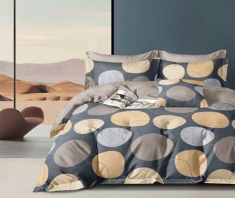 1.5-спальный комплект постельного белья Реноме 1.5сп Оливковая коллекция УУ 7903 (поплин)