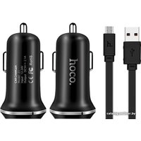 Автомобильное зарядное Hoco Z1 microUSB (черный)