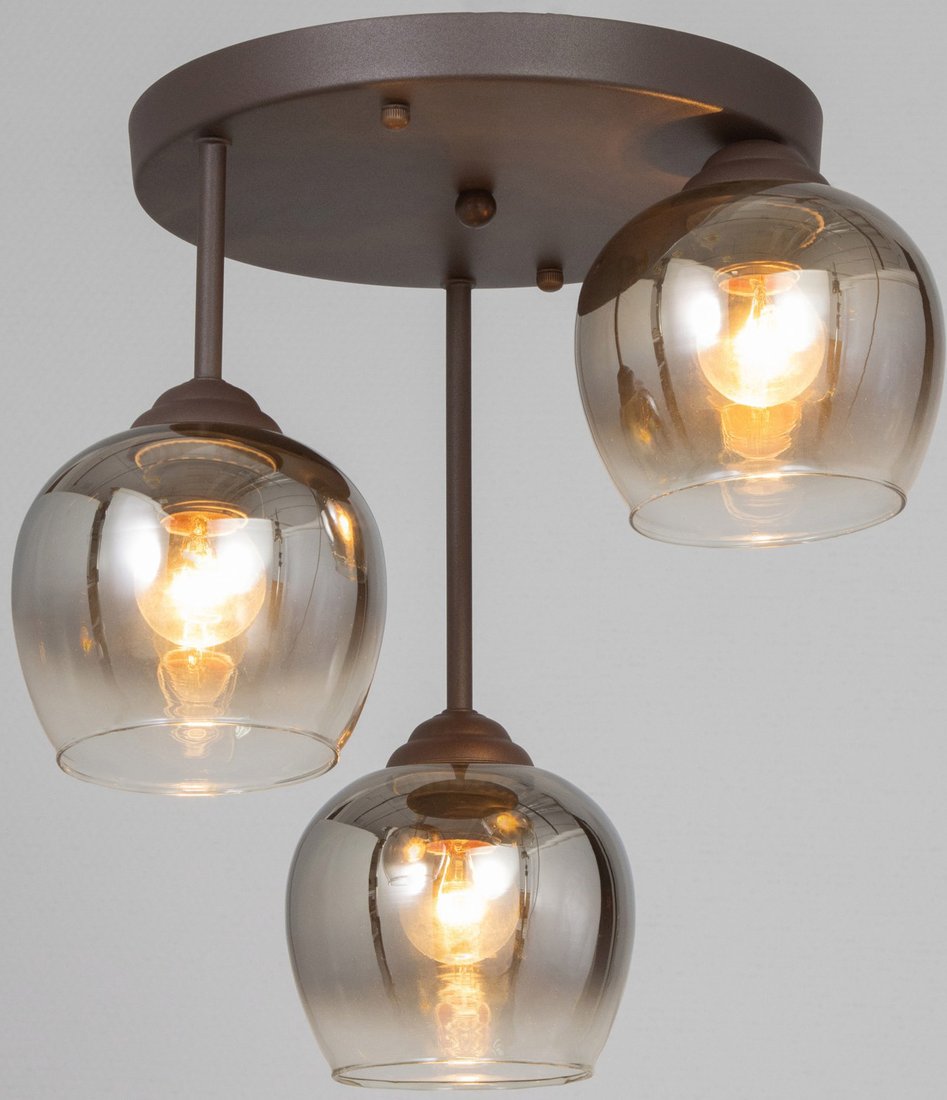 

Люстра средней высоты BayerLux 2075/3GD 7123599 (кофе/золото)