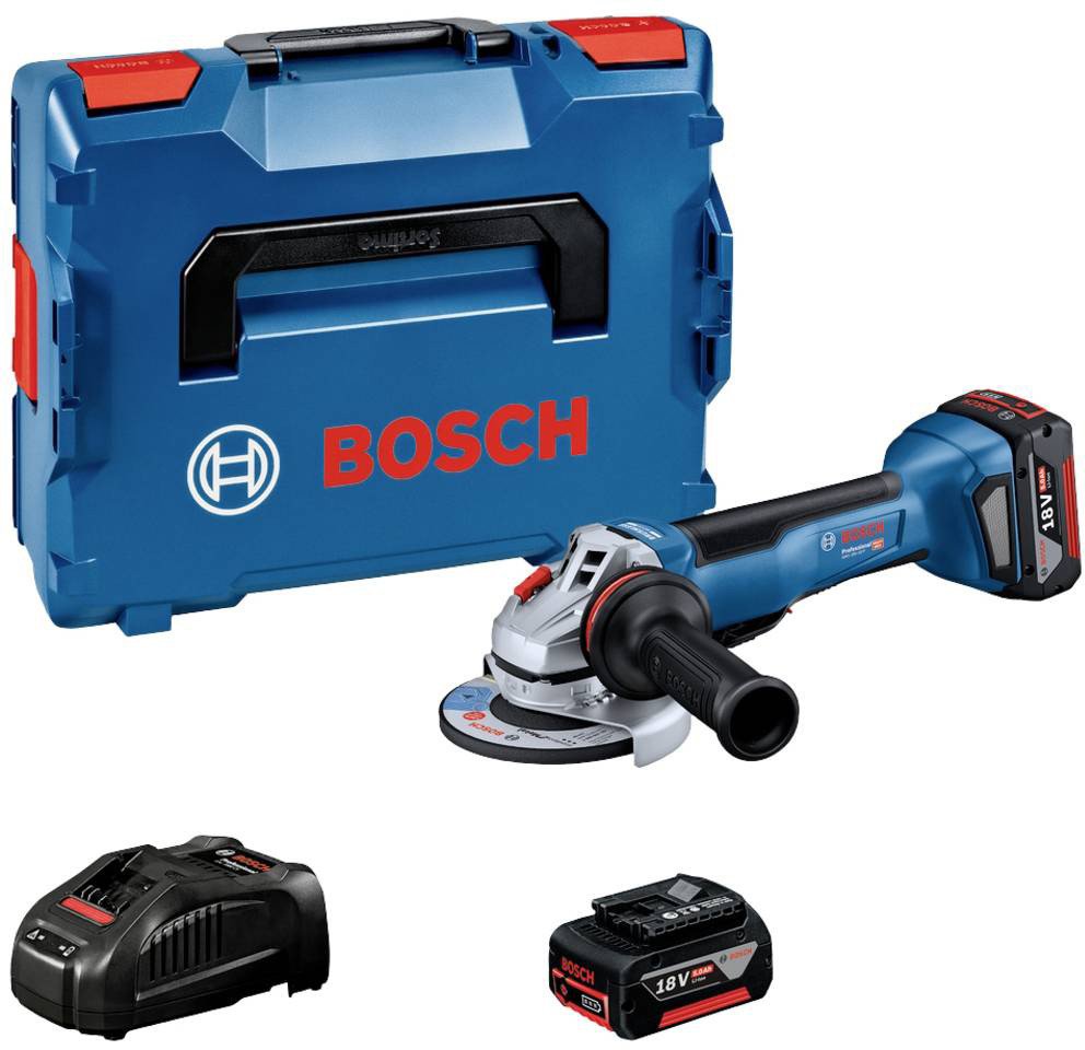 Угловая шлифмашина Bosch GWS 18V-10 P Professional 06019J4101 (с 2-мя АКБ, кейс)