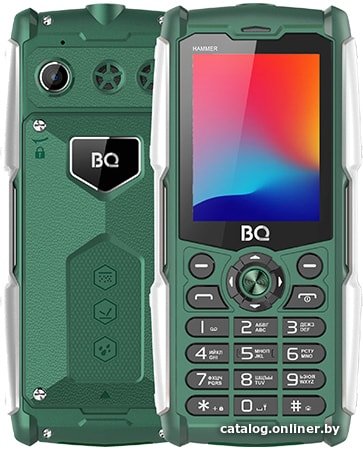 Кнопочный телефон BQ BQ-2449 Hammer (зеленый)