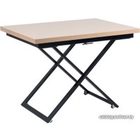 Стол-трансформер Levmar Compact (капучино глянец/черные опоры)