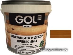 Пропитка GOL Wood Aqua Защитно-декоративная 2.5 кг (тик)