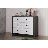Комод NN мебель Дольче 00-00113544 (графит/белый)