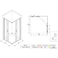 Душевой уголок Roxen Caspia 55060-90B 90х90