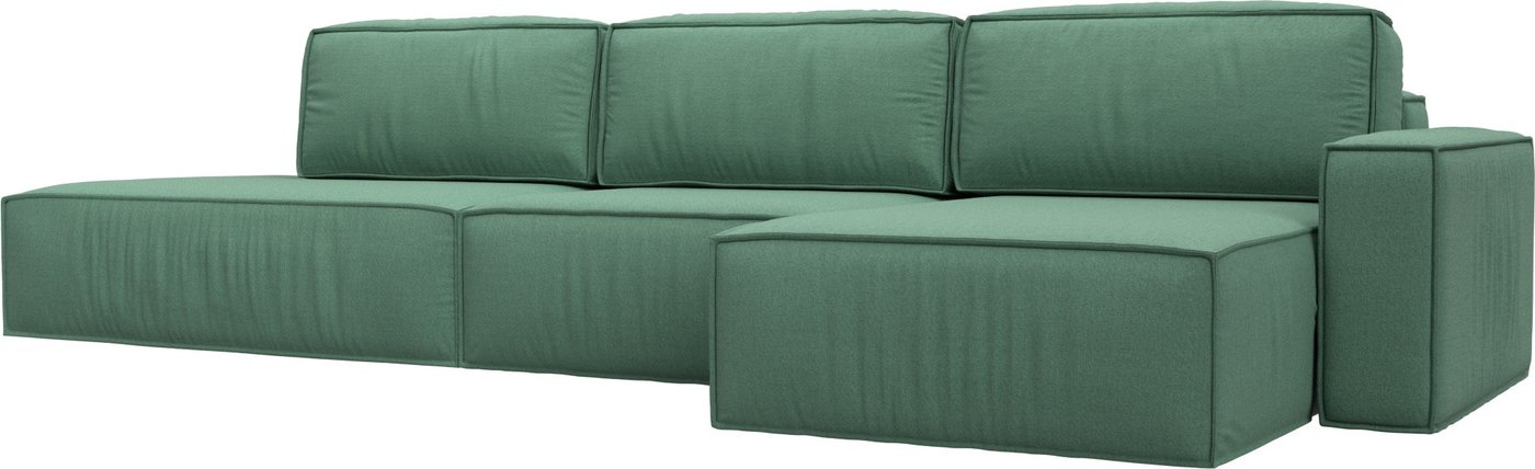 

Угловой диван Лига диванов Прага модерн лонг правый 124845 (рогожка амур зеленый)