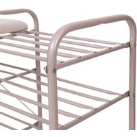 Полка для обуви Nika ЭТЛ3-1/БЖ (слоновая кость/бежевый металлик)