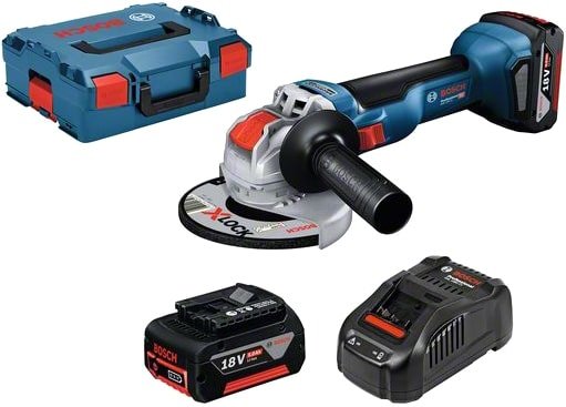 

Угловая шлифмашина Bosch GWX 18V-10 Professional 06017B0102 (с 2-мя АКБ, кейс)